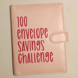 VIRAL 100 Envelope Savings Challenge Binder with Inserts CASH STUFFING PINK